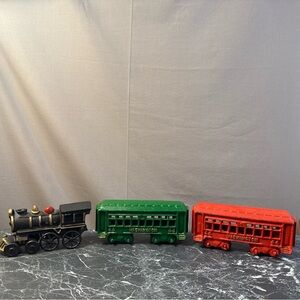 Vintage Pennsylvania Railroad PRR Washington 44 Cast Iron Train Set of 3